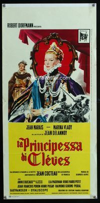 2h690 PRINCESS OF CLEVES Italian locandina '61 La Princesse de Cleves, Jean Delannoy, Deseta art!