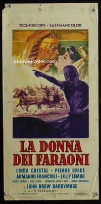 2h688 PHARAOH'S WOMAN Italian locandina movie poster '60 John Drew Barrymore, Linda Cristal