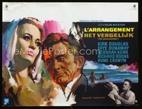2j078 ARRANGEMENT Belgian movie poster '69 cool different art of Kirk Douglas & Faye Dunaway by Ray!