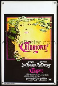 2j115 CHINATOWN Belgian '74 great art of smoking Jack Nicholson & Faye Dunaway, Roman Polanski