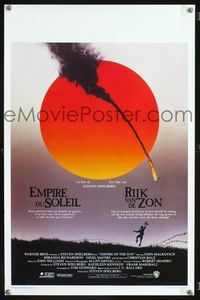 2j137 EMPIRE OF THE SUN Belgian poster '87 Steven Spielberg, 1st Christian Bale, John Malkovich