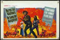 2j156 FRONTIER HELLCAT Belgian poster '66 artwork of Elke Sommer & Stewart Granger with guns by Ray!