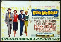 2j173 GUYS & DOLLS Belgian poster '55 Marlon Brando, Jean Simmons, Frank Sinatra, Vivian Blaine