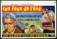 2j204 LONG, HOT SUMMER Belgian poster '58 Paul Newman, Joanne Woodward, Orson Welles, different art!