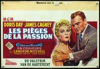 2j206 LOVE ME OR LEAVE ME Belgian poster '55 great close up artwork of Doris Day & James Cagney!