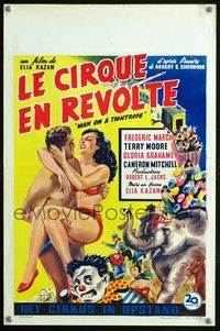2j212 MAN ON A TIGHTROPE Belgian '53 directed by Elia Kazan, pretty circus performer Terry Moore!
