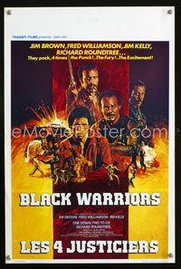 2j232 ONE DOWN, TWO TO GO Belgian '82 art of Fred Williamson, Richard Roundtree, Jim Kelly & Brown!