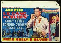 2j238 PETE KELLY'S BLUES Belgian poster '55 completely different art of Jack Webb & Janet Leigh!