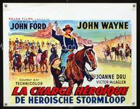 2j271 SHE WORE A YELLOW RIBBON Belgian R50s cool art of John Wayne on horse with U.S. Cavalry!