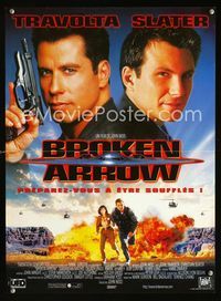 2j517 BROKEN ARROW French 15x21 poster '96 John Travolta, Christian Slater, directed by John Woo!