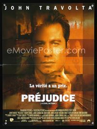 2j519 CIVIL ACTION French 15x21 movie poster '98 cool image of John Travolta by Karcher!