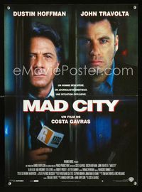 2j554 MAD CITY French 15x21 movie poster '97 John Travolta, Dustin Hoffman, directed by Costa-Gavras