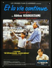 2j481 LIFE, AND NOTHING MORE French 23x32 '91 Abbas Kiarostami earthquake aftermath documentary!