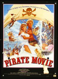 2j569 PIRATE MOVIE French 15x21 poster '82 different art of Kristy McNichol & Christopher Atkins!
