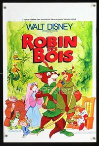 2j580 ROBIN HOOD French 15x21 movie poster R82 Walt Disney cartoon, the way it REALLY happened!