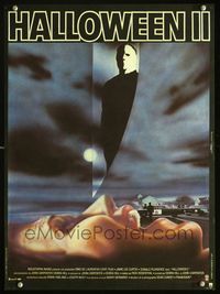 2j536 HALLOWEEN II French 15x21 poster '81 different really disturbing horror artwork by Landi!