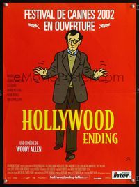 2j538 HOLLYWOOD ENDING French 15x21 movie poster '02 cool different artwork of director Woody Allen!