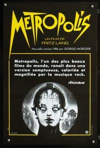 2j556 METROPOLIS French 15x21 movie poster R84 Fritz Lang classic, cool artwork by Coline!