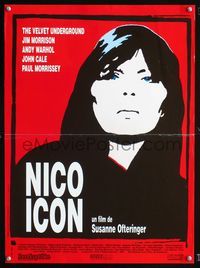 2j564 NICO ICON French 15x21 poster '96 biography of the famous goddess, pop star, junkie, icon!