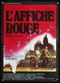 2j578 RED POSTER French 15x21 '76 Frank Cassenti's L'Affiche Rouge, Roger Ibanez, Pierre Clementi