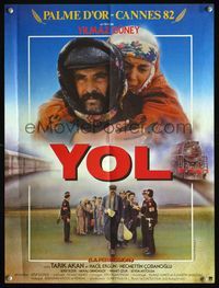 2j603 YOL French 15x21 movie poster '82 Serif Goren & Yilmaz Guney's movie about Turkish prisoners!