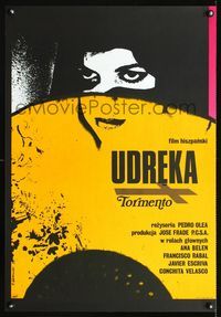 2j402 TORMENTO Polish 23x33 movie poster '74 Pedro Olea, cool artwork by A. Klimowski!