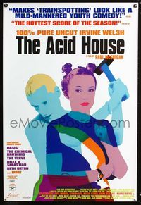 2i007 ACID HOUSE one-sheet movie poster '98 3 short bizarre English stories by Irvine Welsh!
