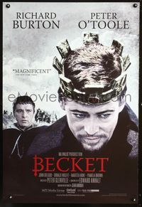 2i044 BECKET one-sheet movie poster R92 Richard Burton, Peter O'Toole