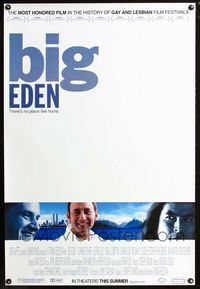 2i056 BIG EDEN advance one-sheet movie poster '00 Corinne Bohrer, George Coe, most honored gay film!