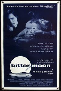 2i061 BITTER MOON one-sheet poster '94 Roman Polanski, Peter Coyote, Hugh Grant, Emmanuelle Seigner