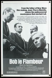 2i070 BOB LE FLAMBEUR one-sheet movie poster '82 Jean-Pierre Melville, Isabelle Corey, Daniel Cauchy