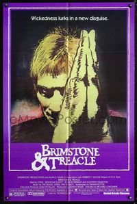 2i076 BRIMSTONE & TREACLE one-sheet movie poster '82 cool artwork of Sting!