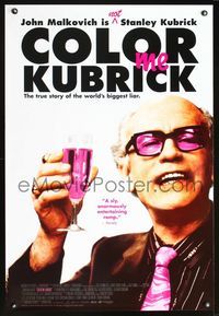 2i099 COLOR ME KUBRICK one-sheet movie poster '07 John Malkovich as Kubrick impostor!