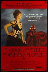 2i104 COOK, THE THIEF, HIS WIFE & HER LOVER one-sheet poster '90 Peter Greenway, Richard Bohringer