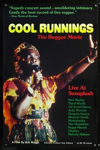 2i105 COOL RUNNINGS one-sheet movie poster '95 concert of reggae music!