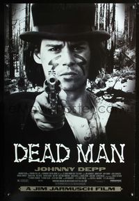 2i119 DEAD MAN DS 1sh '96 great image of Johnny Depp pointing gun, Jim Jarmusch weird western!