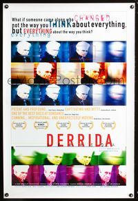 2i126 DERRIDA one-sheet movie poster '02 Kirby Dick, French philosopher Jacques Derrida