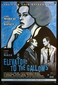 2i144 ELEVATOR TO THE GALLOWS 1sh R05 Louis Malle's Ascenseur pour l'echafaud, Keiko Kimura art!
