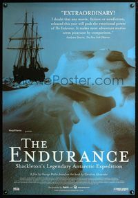 2i146 ENDURANCE one-sheet movie poster '00 Ernest Shackleton's last expedition, Antarctica!