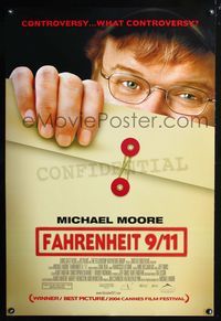 2i157 FAHRENHEIT 9/11 DS Canadian 1sh '04 Michael Moore documentary about September 11, 2001!