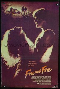 2i174 FIRE WITH FIRE one-sheet movie poster '86 Virginia Madsen, Craig Sheffer, Ann Savage