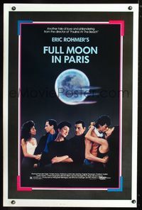 2i185 FULL MOON IN PARIS one-sheet movie poster '84 Eric Rohmer's Les nuits de la pleine lune!