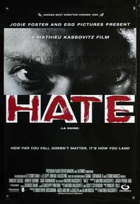 2i203 HATE DS one-sheet movie poster '96 La Haine, Vincent Cassel, French crime!