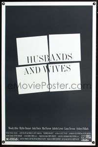 2i220 HUSBANDS & WIVES one-sheet movie poster '92 Woody Allen, Mia Farrow, Liam Neeson