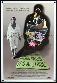 2i234 IT'S ALL TRUE one-sheet movie poster '93 unfinished Orson Welles work!
