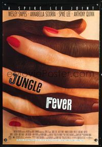 2i246 JUNGLE FEVER one-sheet movie poster '90 Spike Lee, Wesley Snipes, Annabella Sciorra