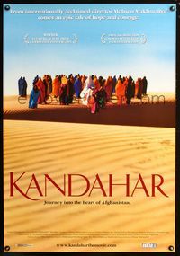 2i249 KANDAHAR DS one-sheet movie poster '01 Mohsen Makhmalbaf, fleeing the Taliban!