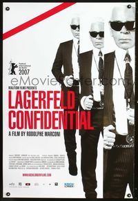 2i260 LAGERFELD CONFIDENTIAL heavy stock 1sh '07 Karl Lagerfeld, Nicole Kidman, fashion documentary!