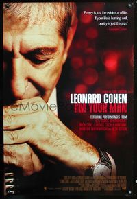 2i271 LEONARD COHEN I'M YOUR MAN DS one-sheet movie poster '05 Lian Lunson musical documentary, U2!