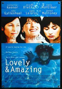 2i294 LOVELY & AMAZING DS one-sheet poster '01 Catherine Keener, Brenda Blethyn, Jake Gyllenhaal